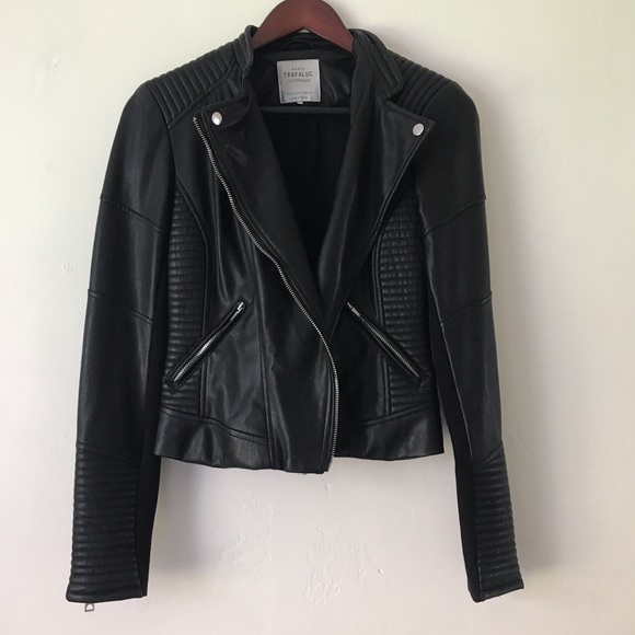 Zara Jackets & Blazers - Zara Vegan Leather Moto Jacket